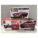 (3) AMT 1/25 Scale Plastic Model Kits