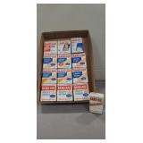 Tray Of (13) Vintage Band-Aid Metal Tins