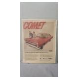 Vintage "Mercury Comet" Advertisement (10"ï¿½13.5")