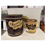 Charles Pretzels Tins w/Lincoln Logs & Toy Blocks