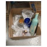 Box Lot of Decorative Glassware