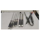 Grill Tool Set w/ Plastic Crate