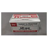 (100) Rounds 40 S&W Ammo (Factory Sealed)