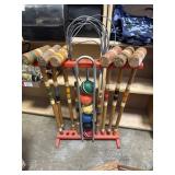 Vtg Croquet Set, Drying Rack