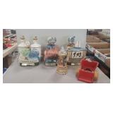 Box Lot Of (7) Assorted Decanters & (1) Stein