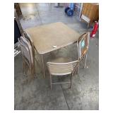 Vtg Cosco Card Table w/Chairs