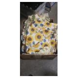 Box Lot Of Assorted Table Cloths, Place Mats,