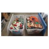 (2) Boxes Of Assorted Seasonal Decorations & (2)