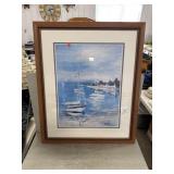 Marina Themed Artwork w/Nice Frame