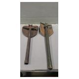(2) Vintage Folding Trench Shovels