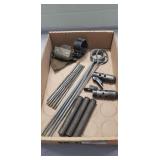 Tray Of Assorted Military Items Including Brass