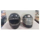 (2) Motorcycle Helmets (Sizes Unknown) & Plywood