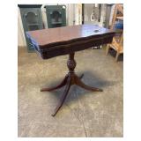 Duncan Phyfe Style Mahogany Flip Top Table