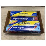 Plastic Wrap, Tin Foil and Wax Paper