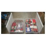 Assorted Christmas Decorations & (2) Plastic