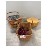 (3) Longaberger Baskets