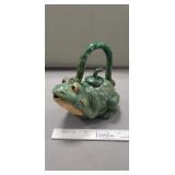 Vintage Ceramic Frog Tea Pot