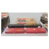 (1) Vintage Western Hand Trap & (4) Assorted Gun