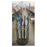 (4) Assorted Umbrellas w/ Stand