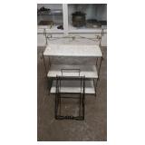 Metal Shelving Unit (20"ï¿½9"ï¿½25") & Metal Rack