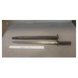 (1) Vintage Bayonet/Knife w/ Metal Sheath (22"