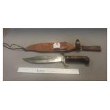 (1) Knife w/ Leather Sheath