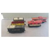 (5) Vintage Marx Toy Train Cars