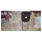 (2) Metal Plant Stands (15" & 23" Tall)