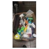 Box Lot Of Assorted Household Supplies & More