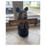 Hand Carved Bear Welcome Sign
