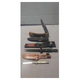 Tray Of (4) Assorted Knives