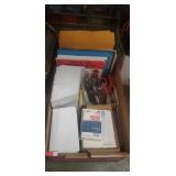 Box Lot Of Assorted Office Supplies