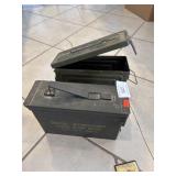 2 Metal Ammo Boxes