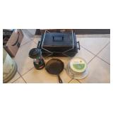 Propane Grill, Coleman Battery Operated Lantern,