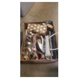 Box Lot Of Assorted Ladies Purses, Gloves & More