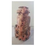 (1) Vintage Hand Carved Chinese Soapstone Vase