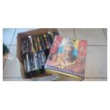 Box Lot Of Assorted DVDs & WCW Collector Case