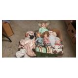 Box Lot Of (6) Assorted Vintage Dolls & (2)
