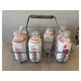 Quart Milk Bottled w/Caddy