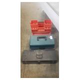 Metal Tool Box, Plastic Tackle Box & Plastic
