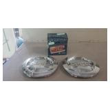 (2) Plastic GMC Center Caps & Set Of Coasters