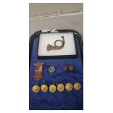 Tray Of Assorted Civil War Era Military Items &