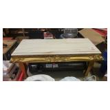 Marble Top Decorative Bench/Table (32"×14"×14")