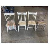 (4) Plank Bottom Chairs