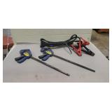 Set Of Jumper Cables & (2) Clamps