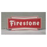 (1) Vintage Metal "Firestone" Sign (13"×5.5")