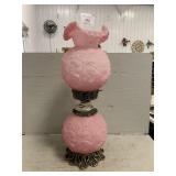 Vtg Pink Satin GWTW Lamp (Electric)