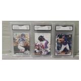 (3) Graded Baseball Cards (Review Photos)