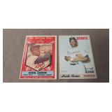 (2) Hank Aaron Baseball Cards