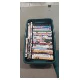 (30) Assorted DVDs & Plastic Storage Container w/